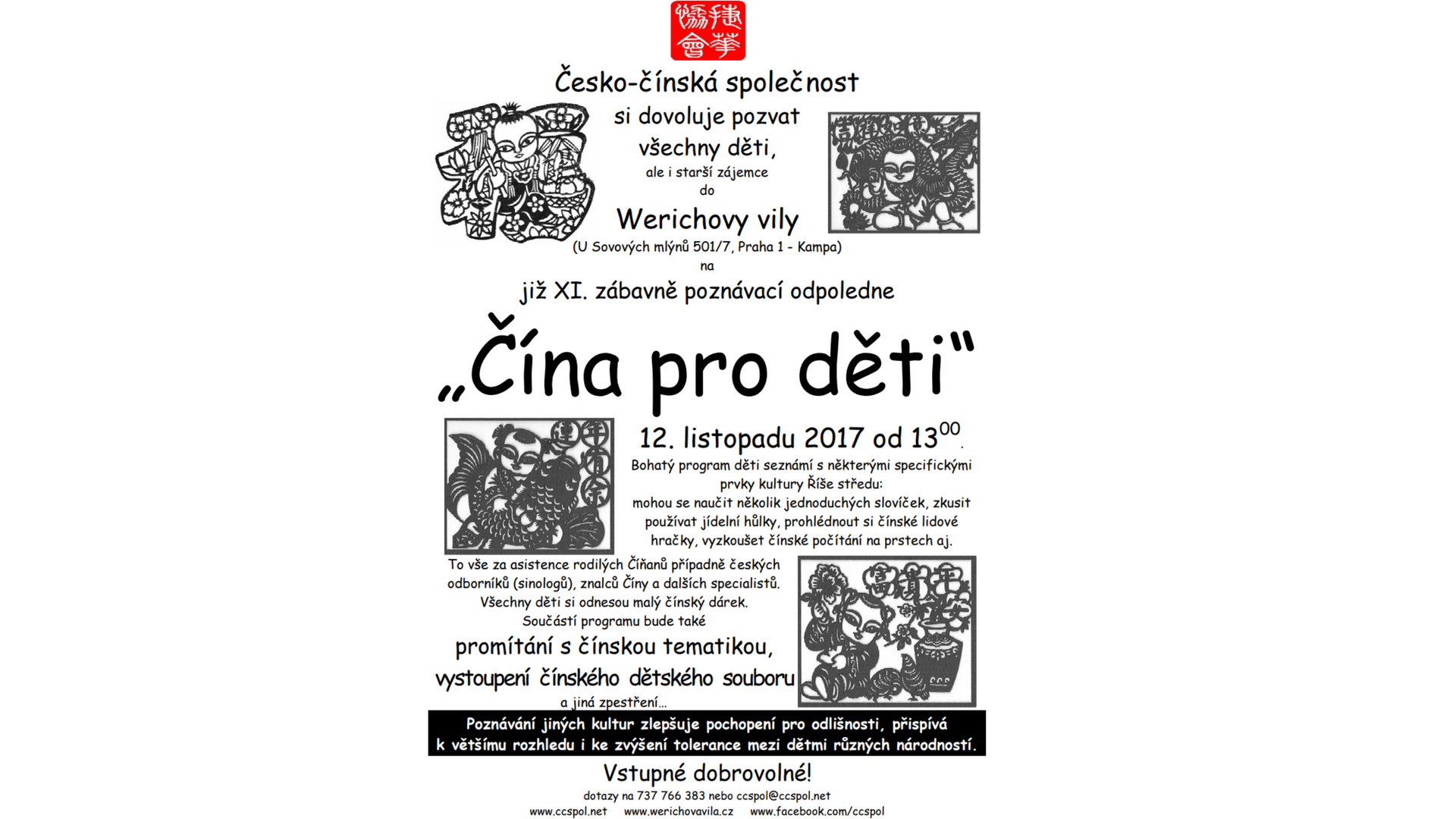 čína pro děti workshop werichova vila praha kampa